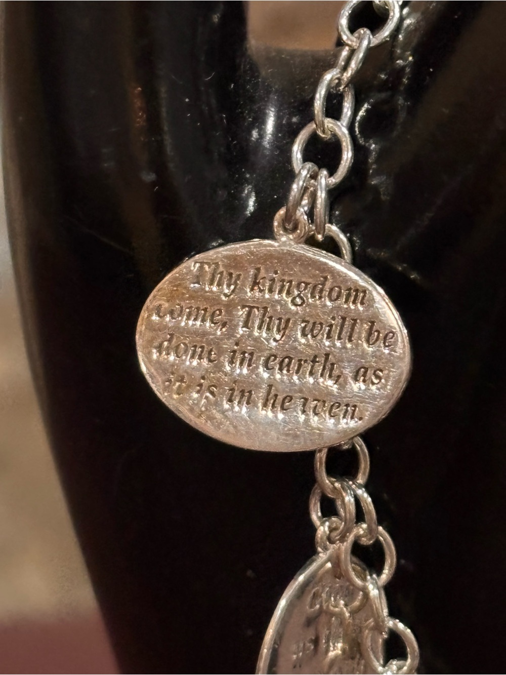 Sterling silver Lords Prayer bracelet - Picture 2 of 8